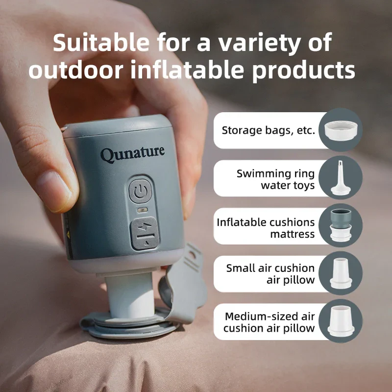 4.5KPa Mini Air Pump with 1600mAh Battery & Camping Light - Image 6