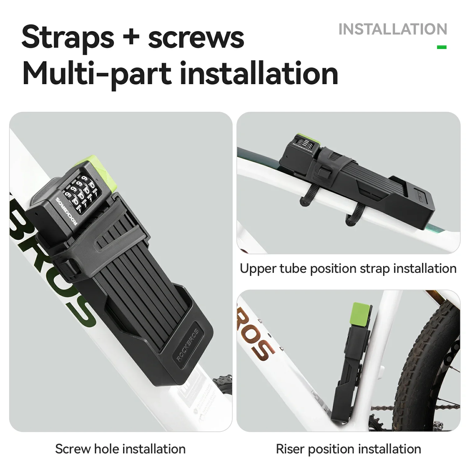 8-Section Folding Combination Bike Lock - Image 6