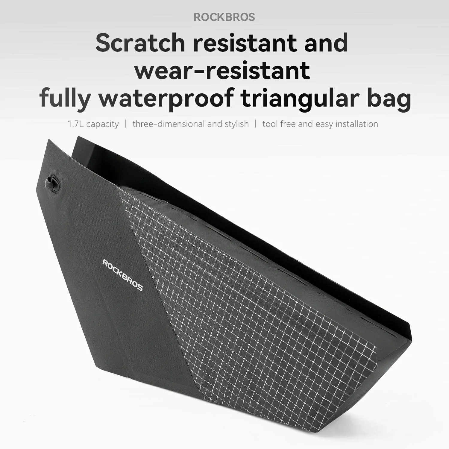 AS-165 100% Waterproof Bike Frame Bag 1.7L - Image 2