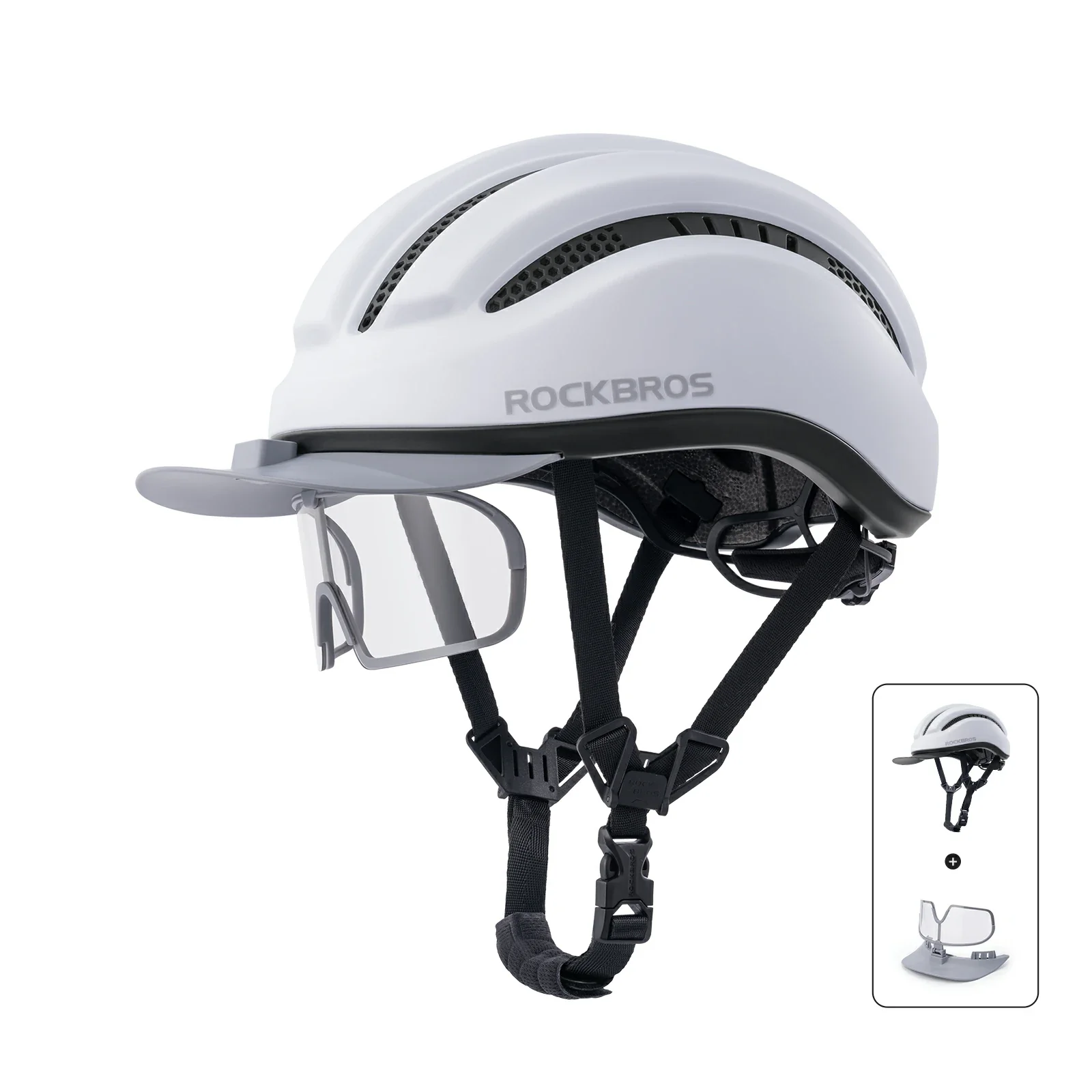 Bike Cycling Helmet with Magnetic Visor - Image 7