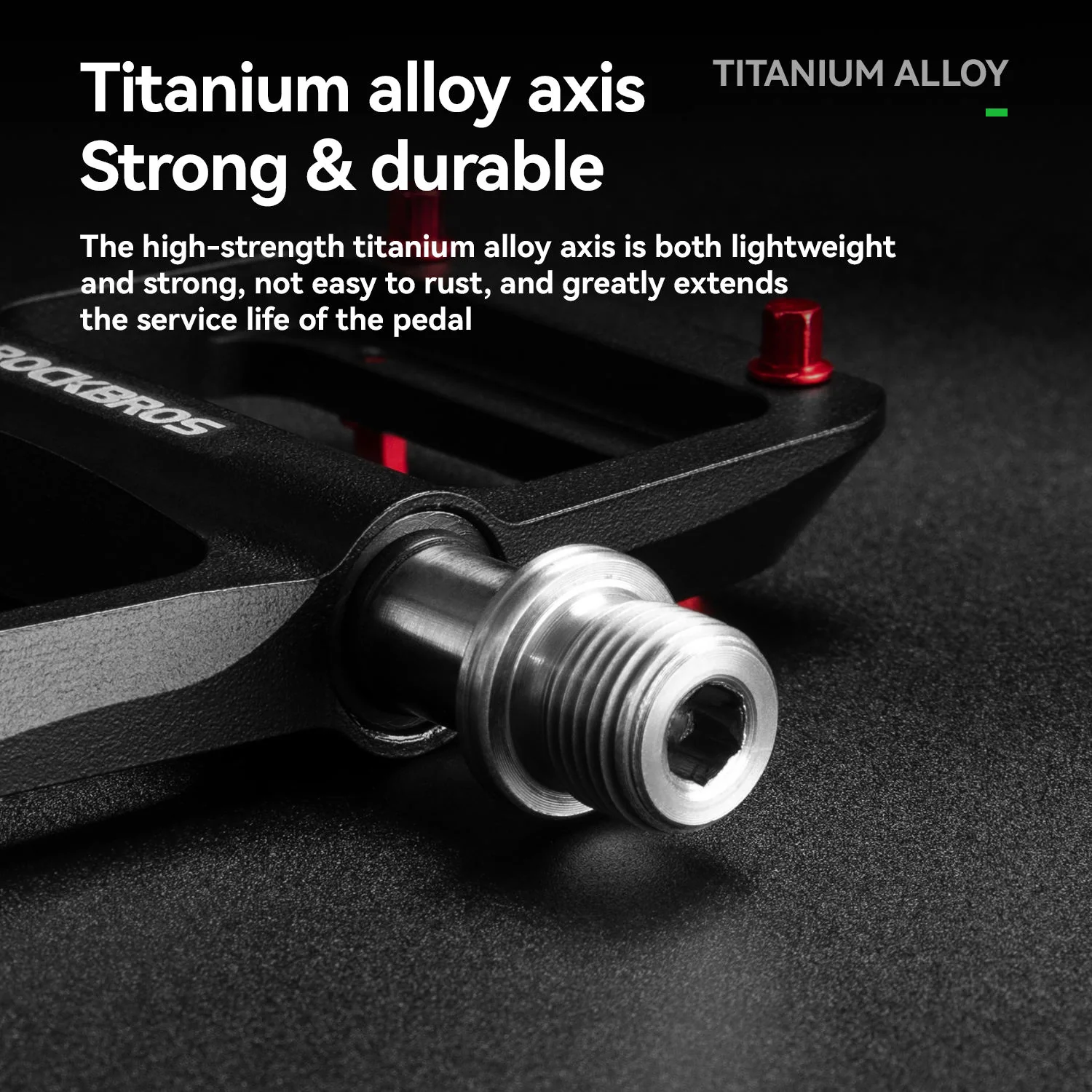 Titanium Axle & Magnesium Alloy 3-Bearing Bike Pedals - Image 4