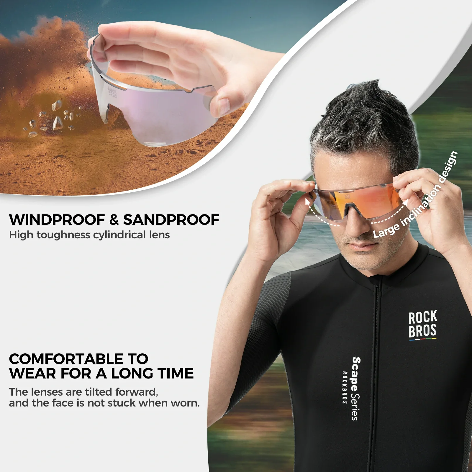 Boundless Sports Sunglasses with 3 Interchangeable Lenses - Image 19