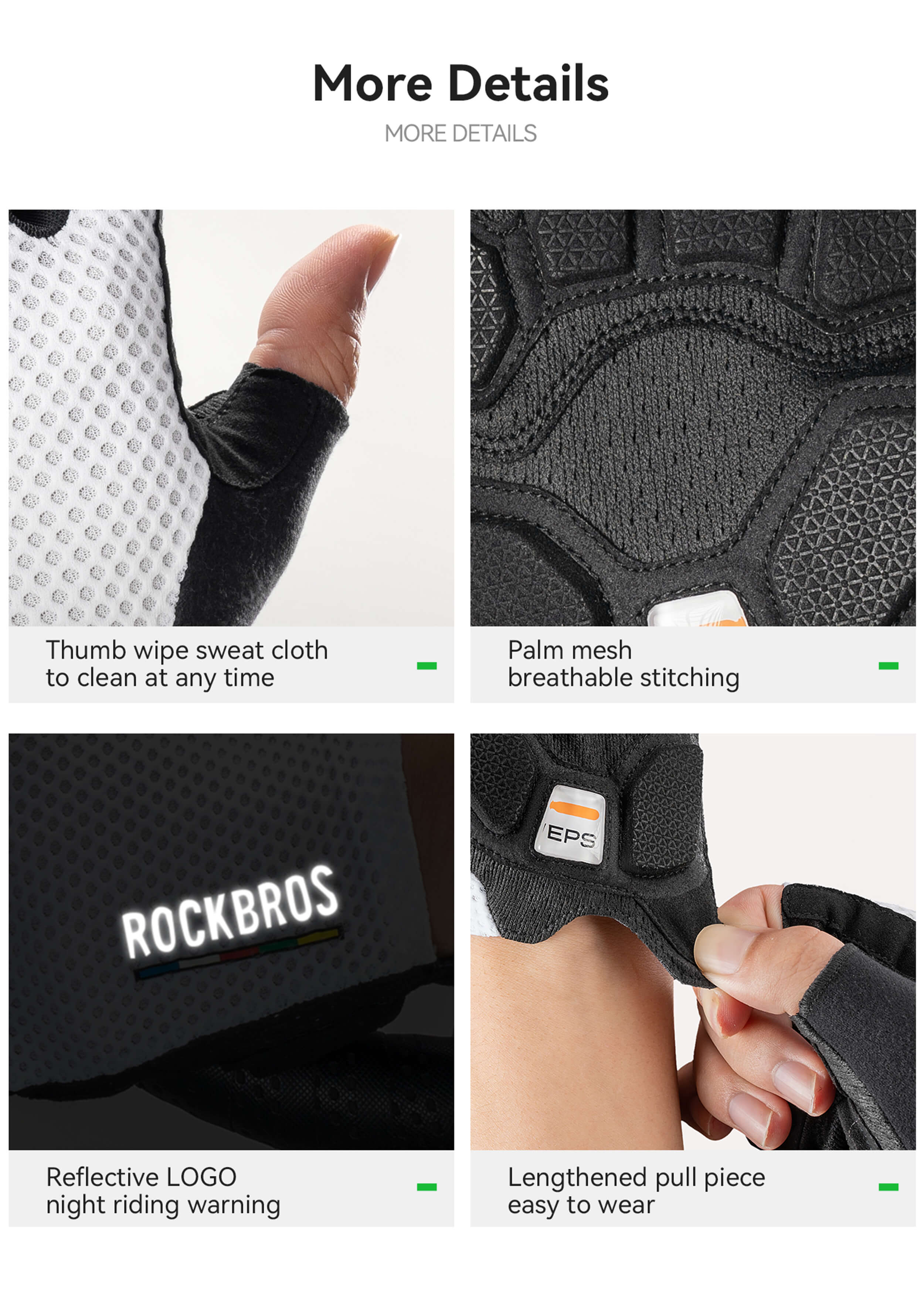Breathable Anti-Slip Half Finger Cycling Gloves | ROAD TO SKY - Image 10