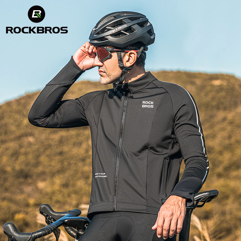 Cycling Long Sleeve Fleece Jersey for 32°F–50°F - Image 5