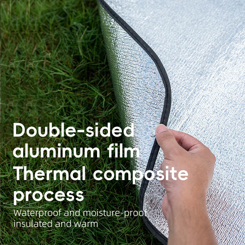 Qunature Double-Sided Aluminum Picnic Tent Mat Waterproof Camping Pad - Image 4
