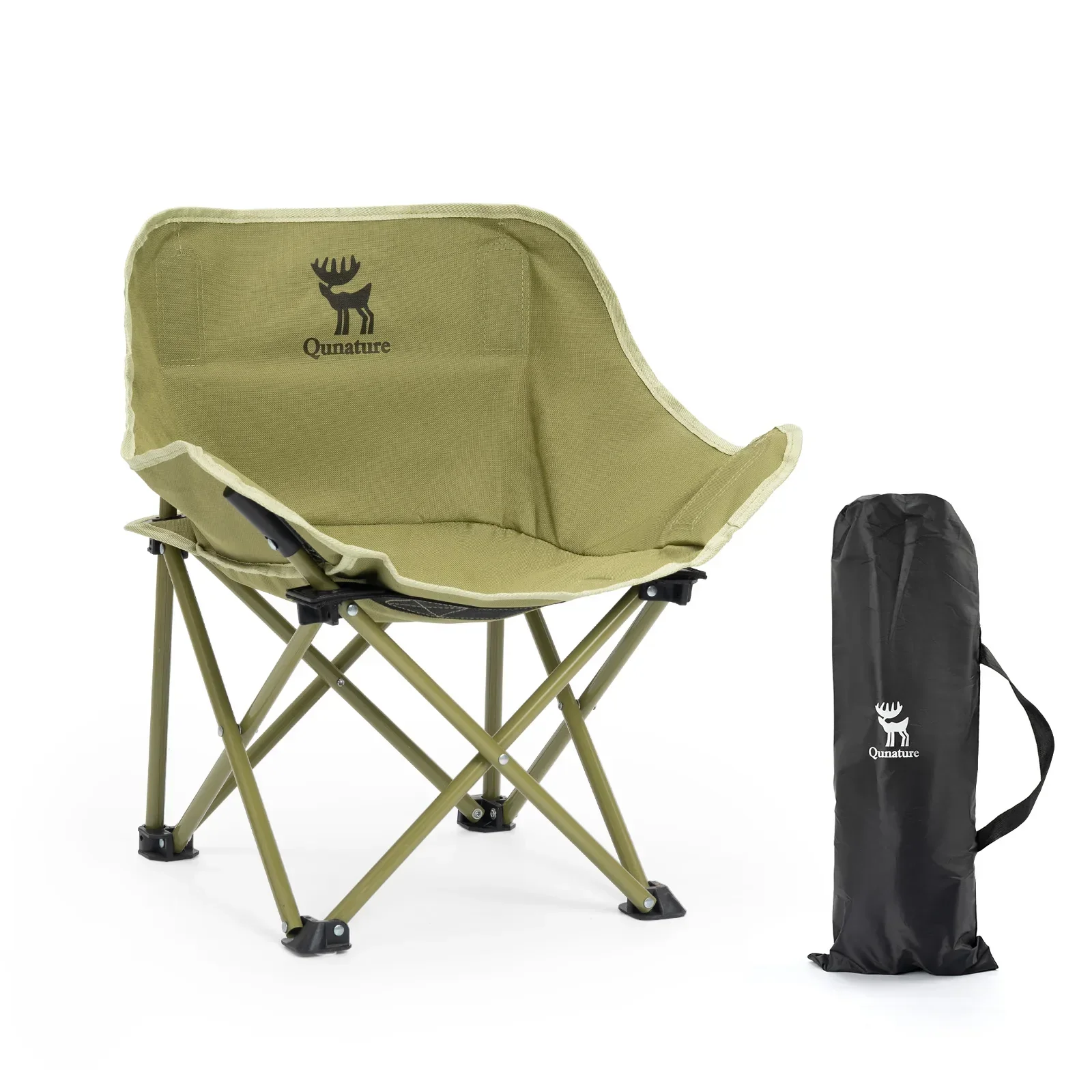 Qunature Folding Carbon Steel Camping Chair - Adult & Kids Sizes - Image 6