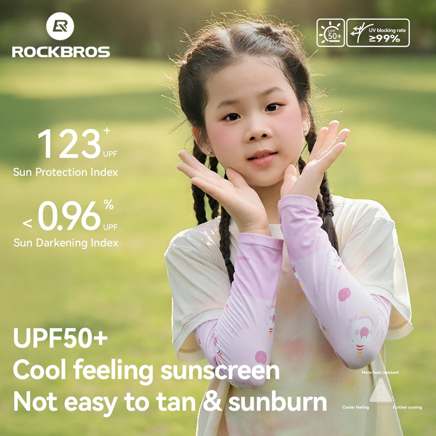Kids Cooling Arm Sleeves Breathable Sun Protection - Image 7