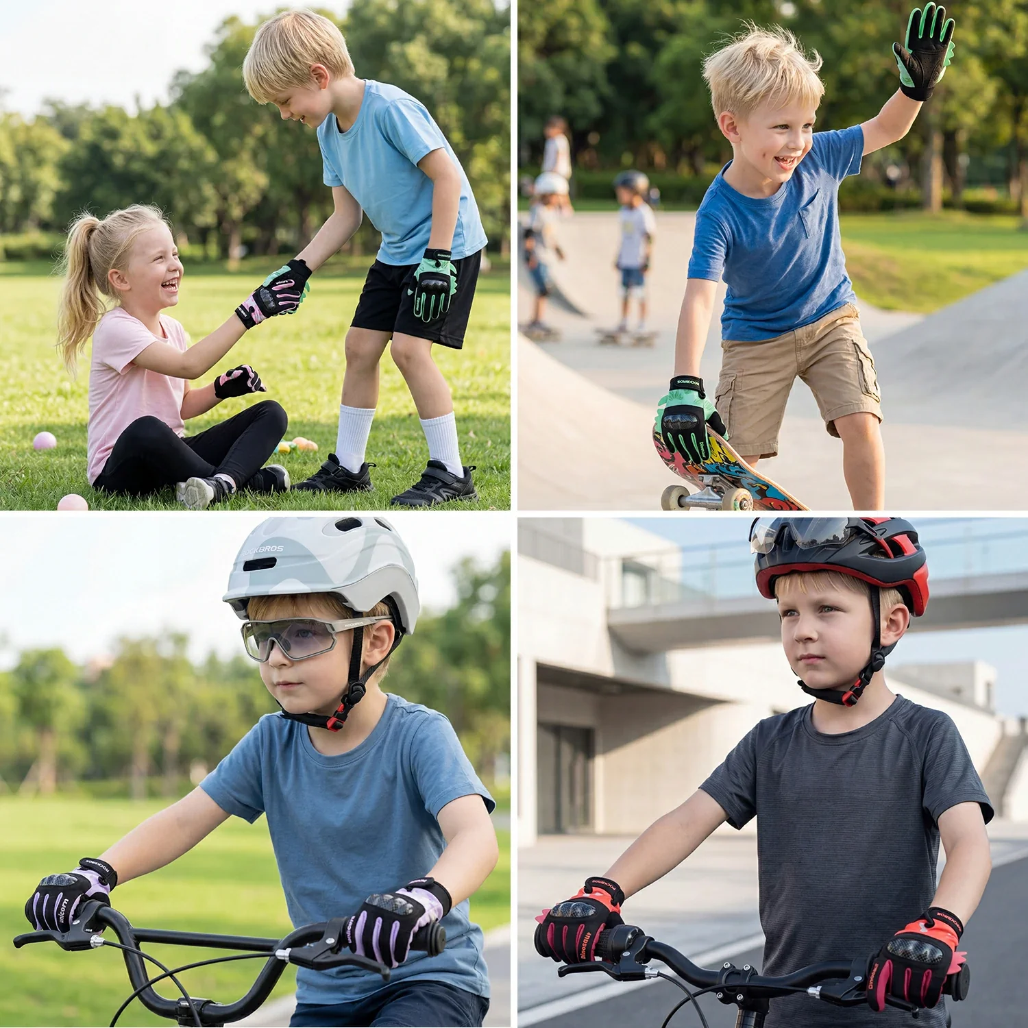 Kids Full Finger Gloves with Hard Shell Protection - Image 12