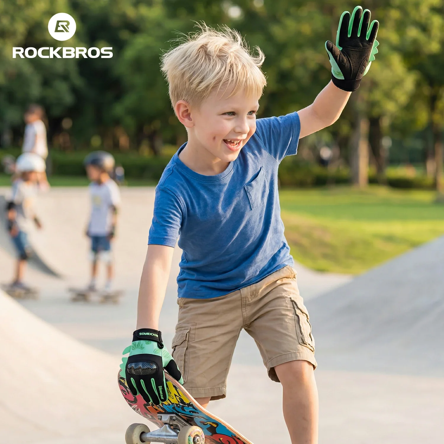 Kids Full Finger Gloves with Hard Shell Protection - Image 13