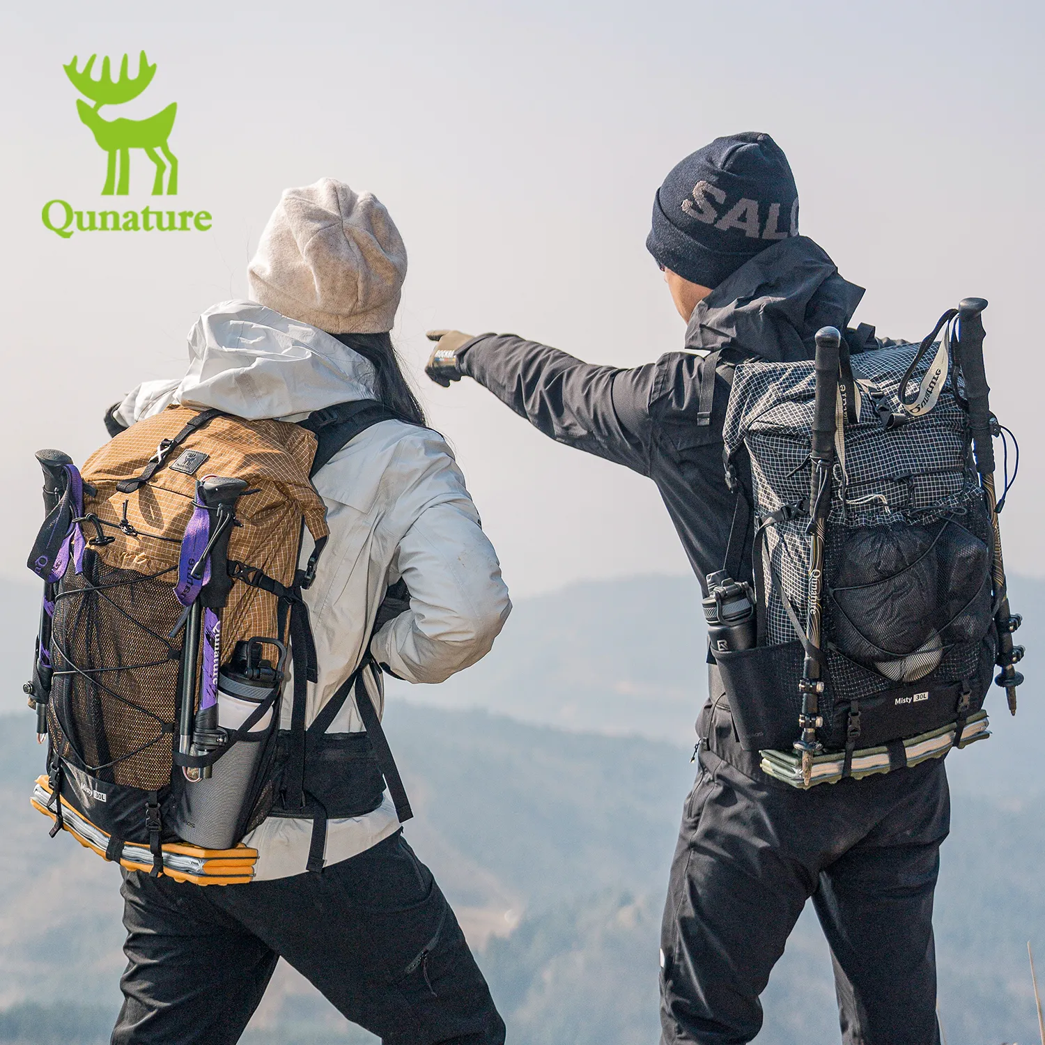 Qunature Waterproof Daypack Lightweight Hiking Backpack 30-35L - Image 10