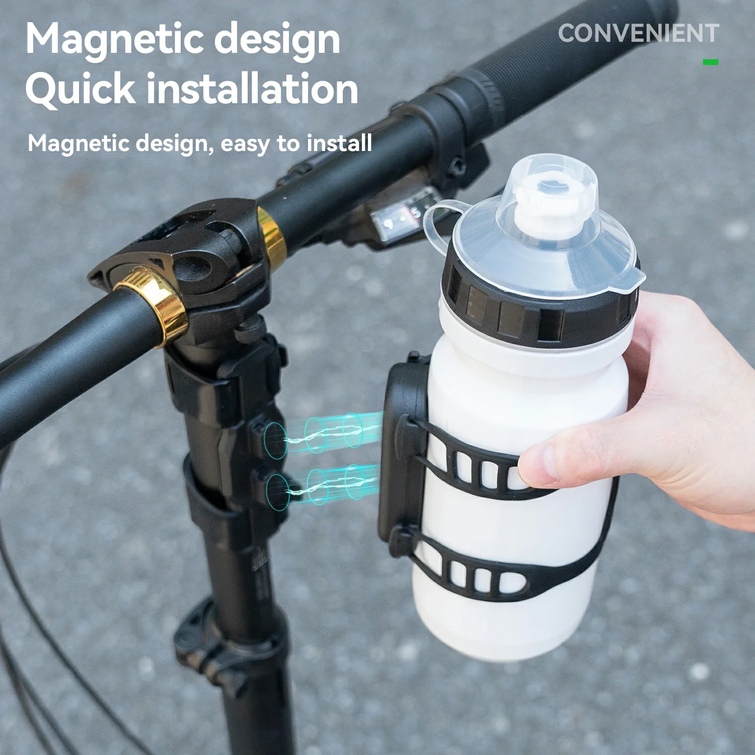 Magnetic Strap-Type Bike Water Bottle Cage Bottle Holder - Image 5