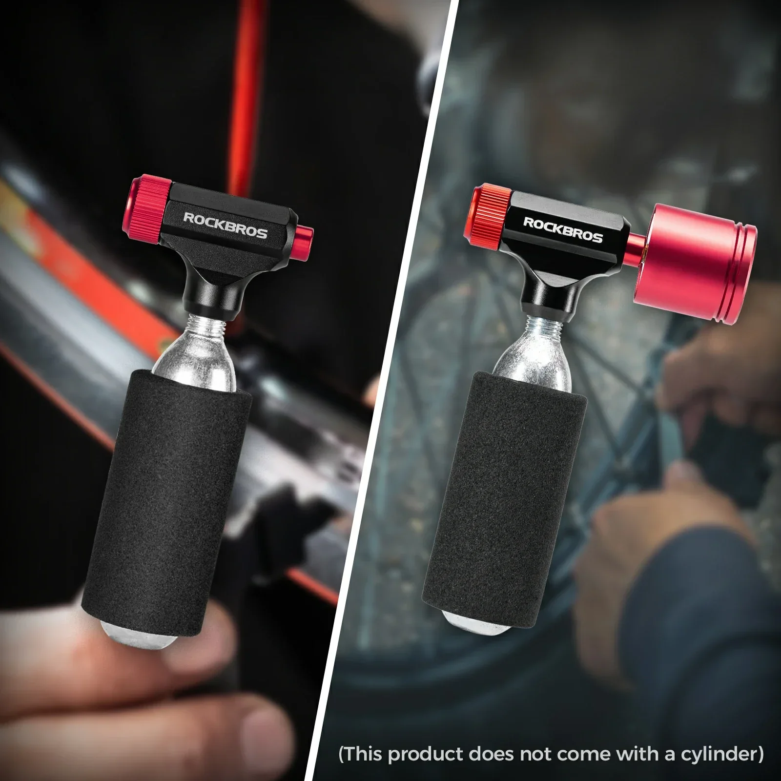 CO2 Bike Tire Inflator with Pressure Gauge for Presta & Schrader Valves - Image 5