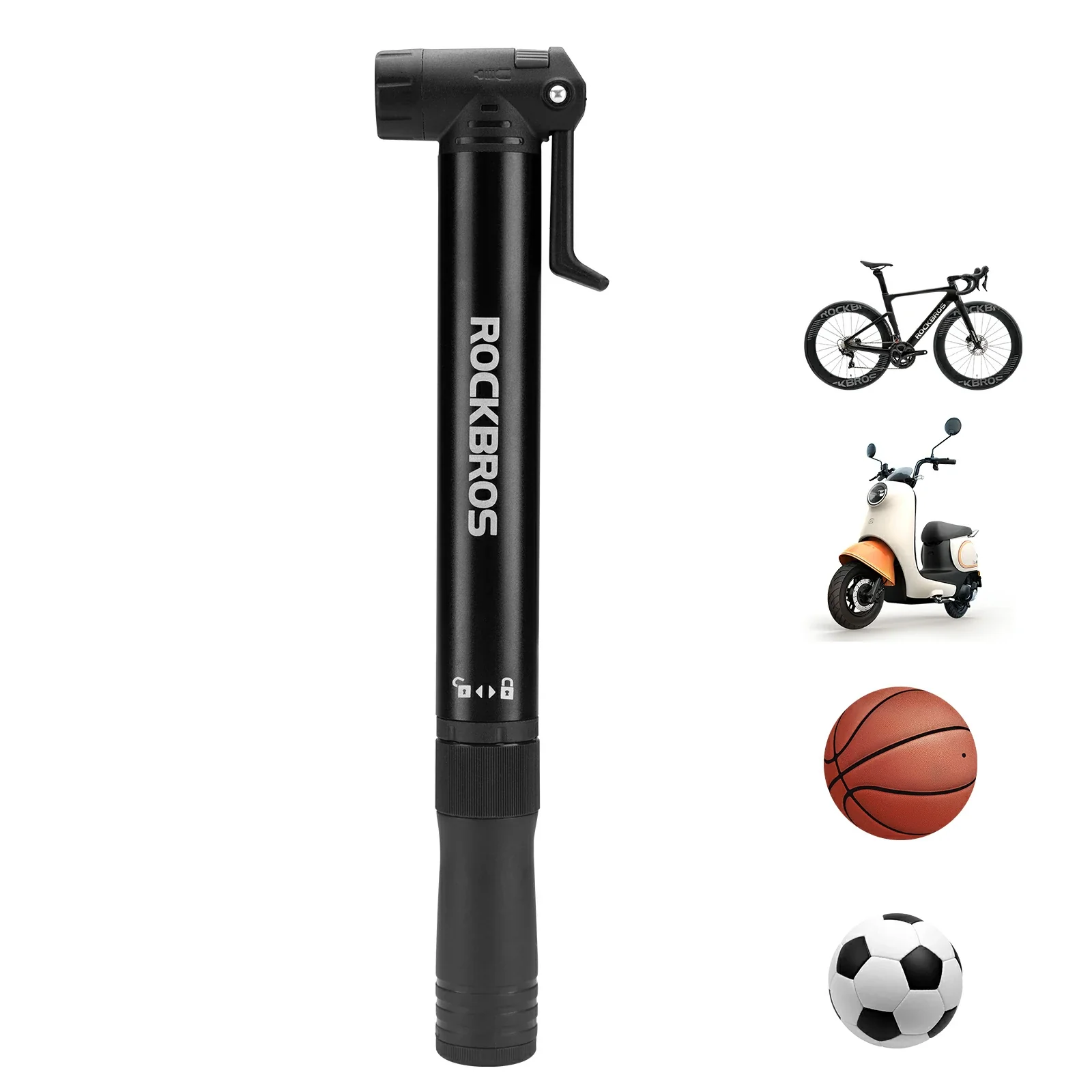 Mini Bike Pump with 8-in-1 Ratchet Tool 80 PSI - Image 2