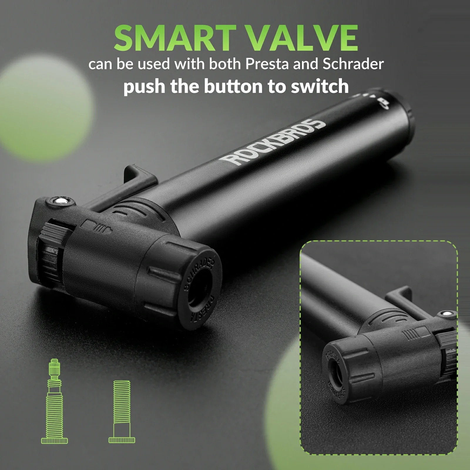 Mini Bike Pump with 8-in-1 Ratchet Tool 80 PSI - Image 4