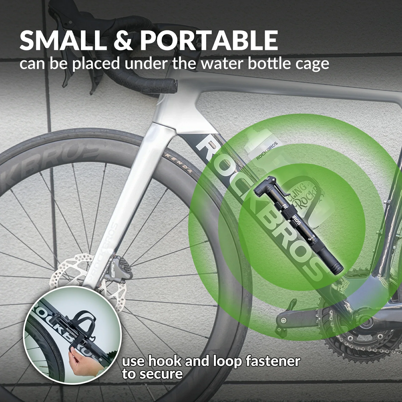 Mini Bike Pump with 8-in-1 Ratchet Tool 80 PSI - Image 7
