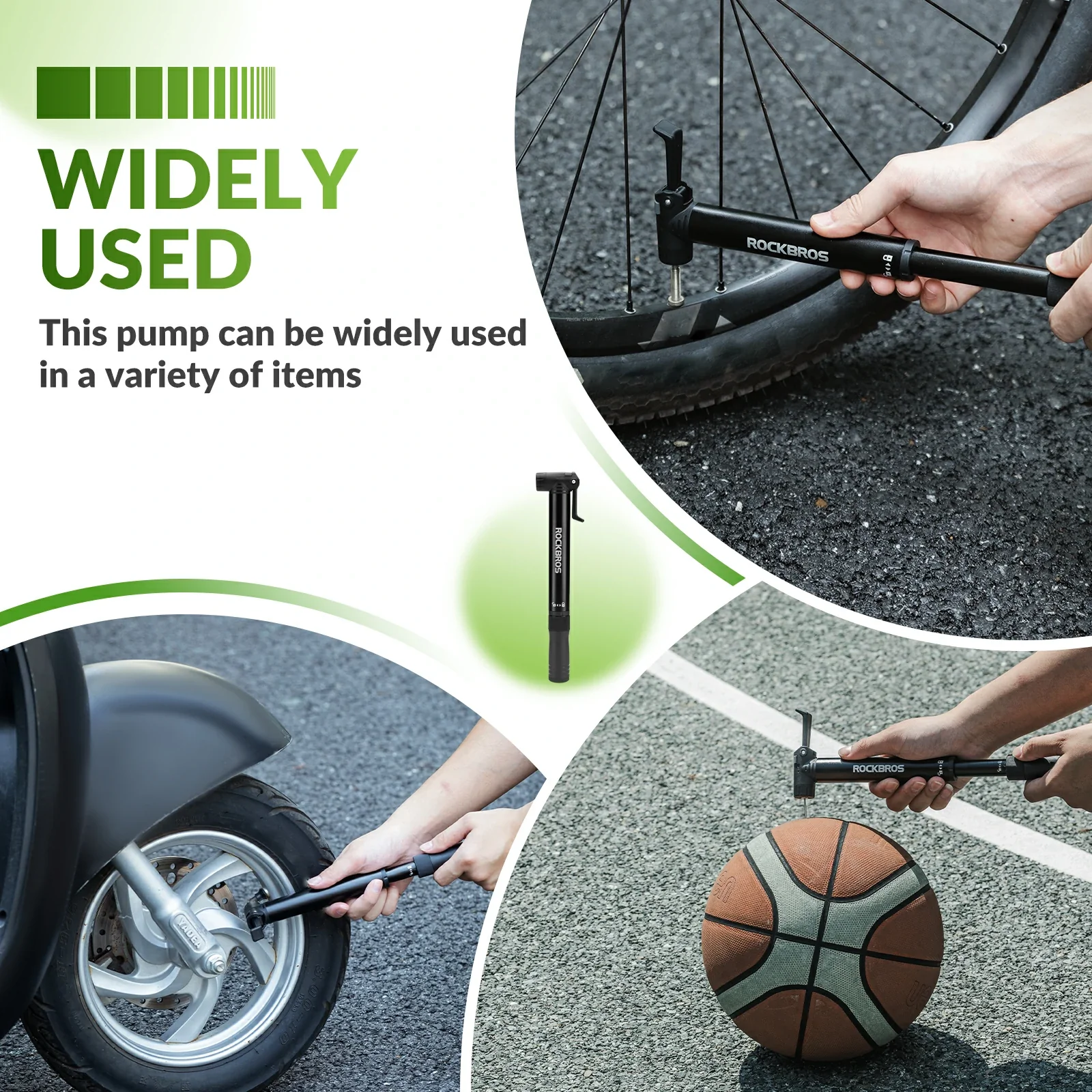 Mini Bike Pump with 8-in-1 Ratchet Tool 80 PSI - Image 9