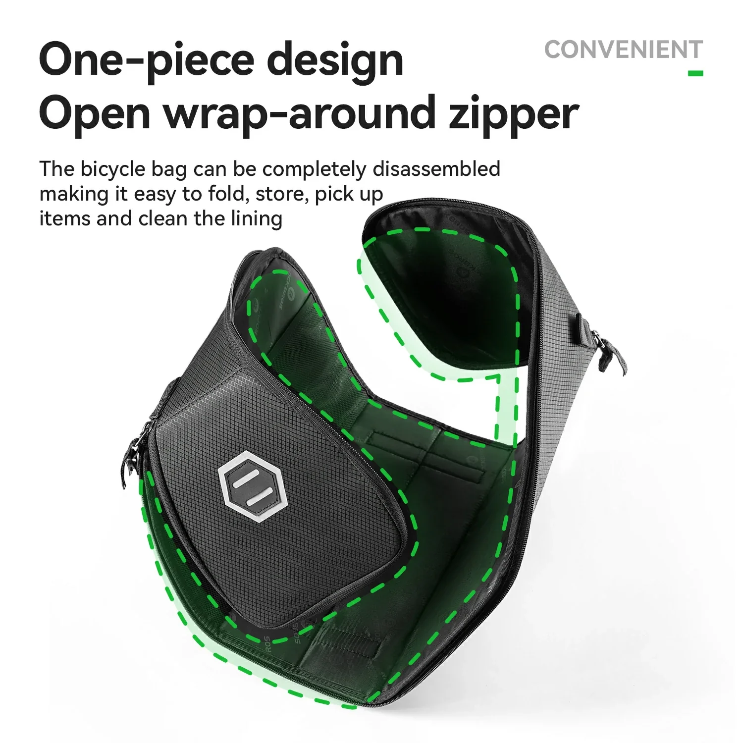 One-Piece Foldable 11L-15L Bike Rear Rack Bag - Image 5