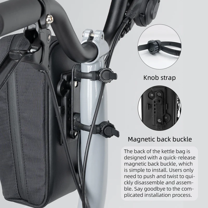 Magnetic Quick-Release Handlebar Bag Bike Water Bottle Bag 1.5L - Image 3