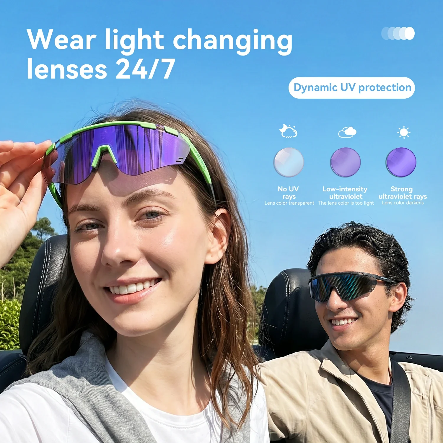 Photochromic Cycling Sunglasses with UV400 Protection, Prescription Ready - Image 11