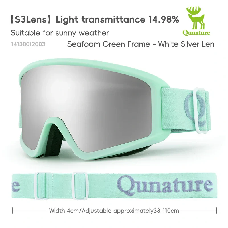 Qunature Anti-Fog Cylindrical Ski Goggles Double-Layer Lenses UV400 Protection - Image 4