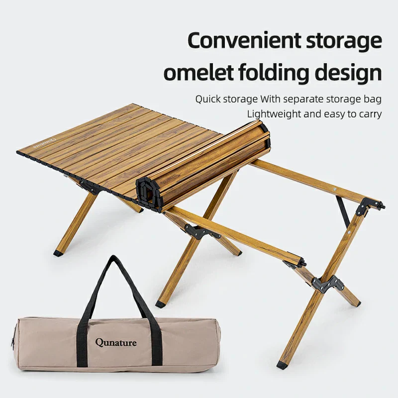 Qunature Lightweight Foldable Aluminum Table with Stable Triangular Structure - Image 3