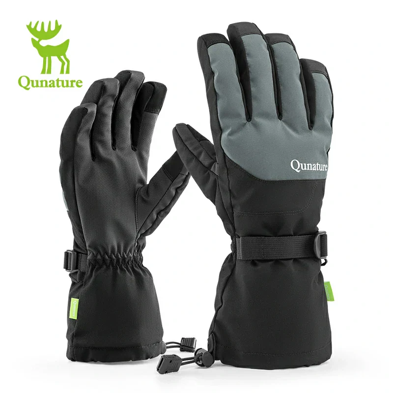 Qunature Outdoor Insulated Ski Gloves - Windproof Waterproof Touchscreen Compatible - Image 3