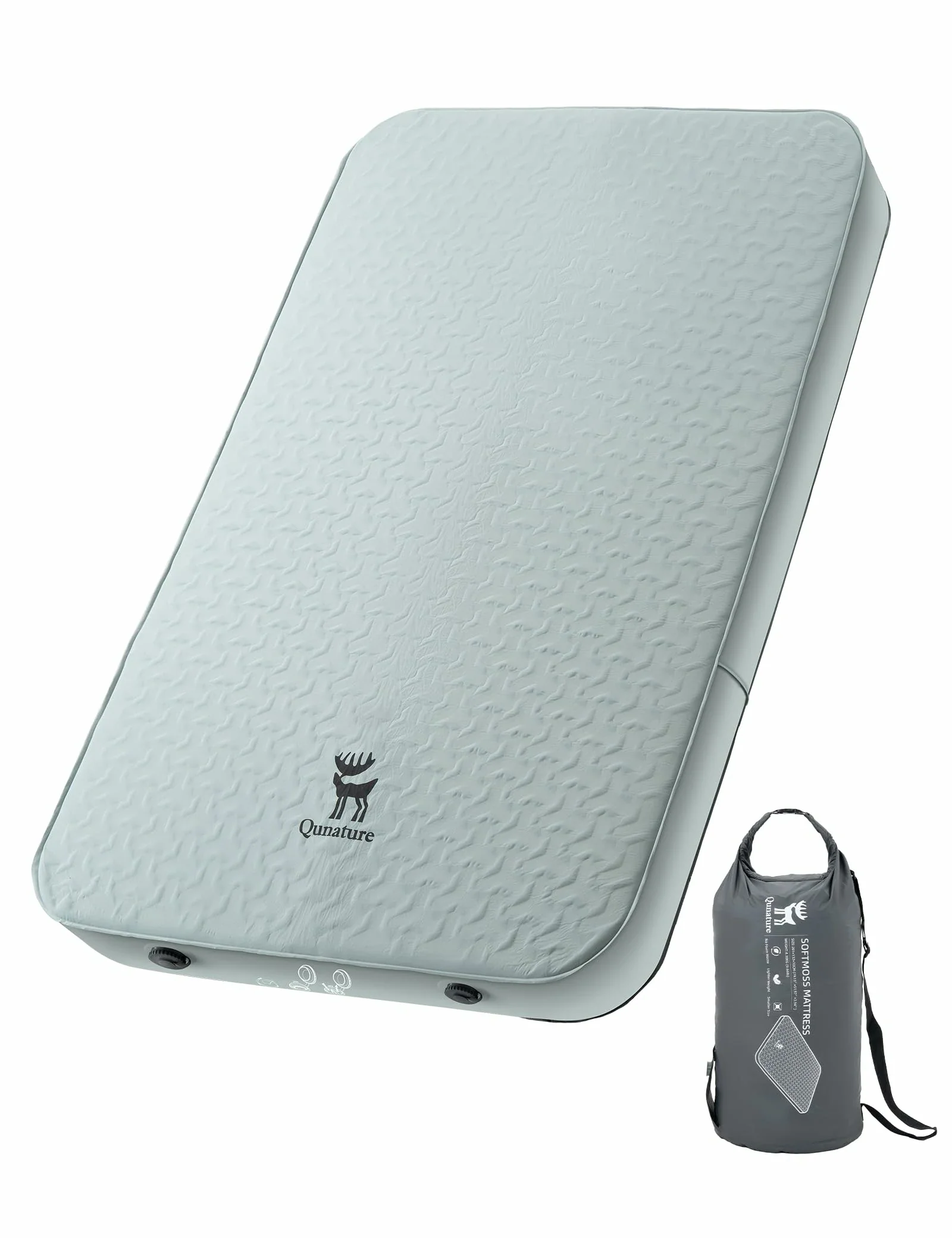 Qunature Portable Inflating Sleeping Pad with Foam - Image 2