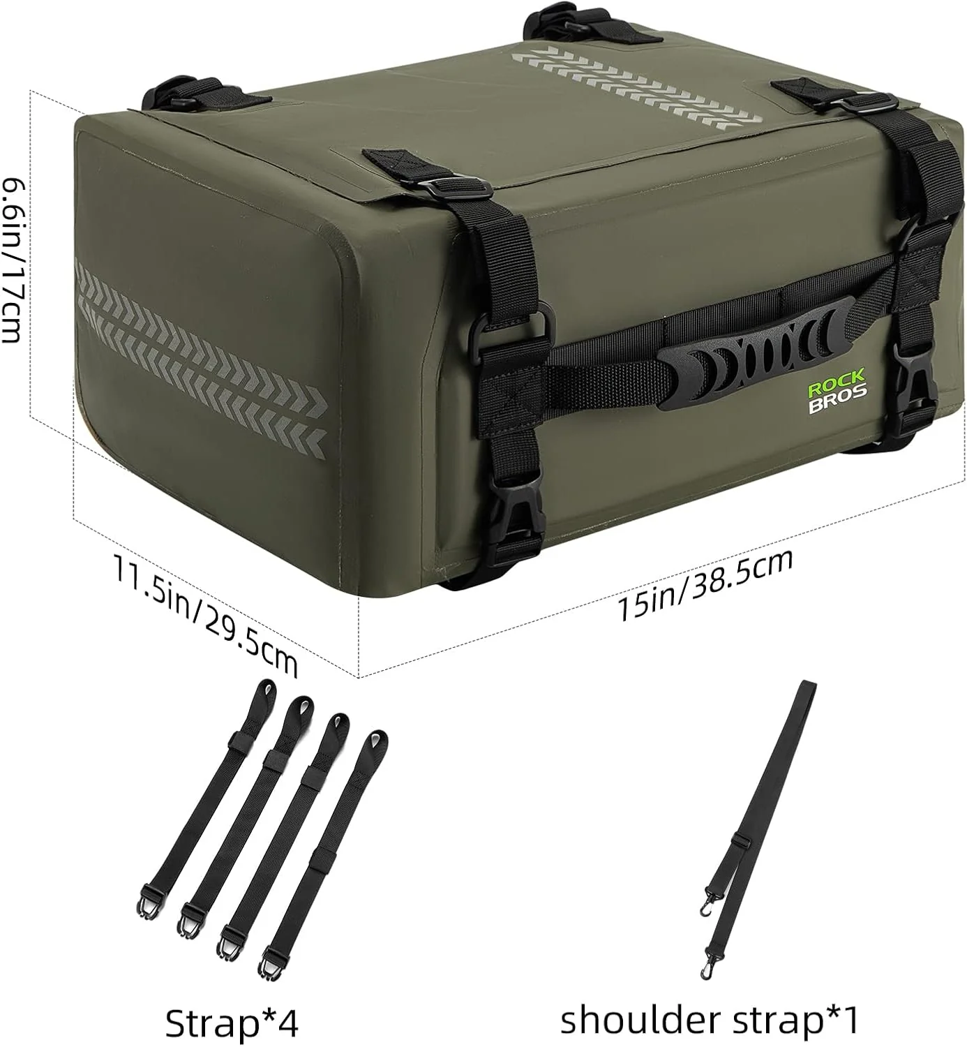 ROCKBROS 30L Waterproof Motorcycle Tail Bag Universal Fit Durable - Image 5