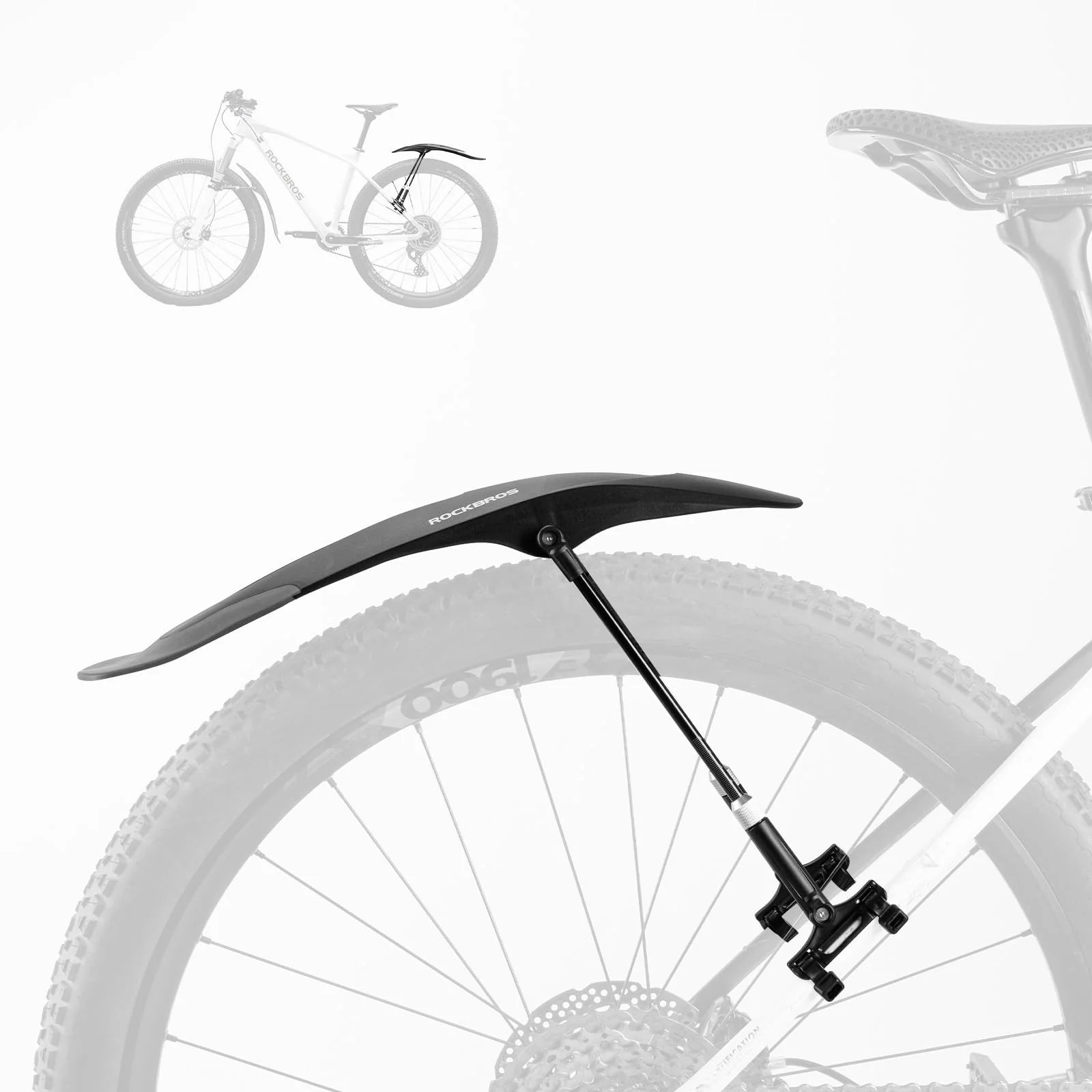 ROCKBROS Adjustable Bike Fender for 26"/27.5"/29" MTB Mud Guards - Image 2