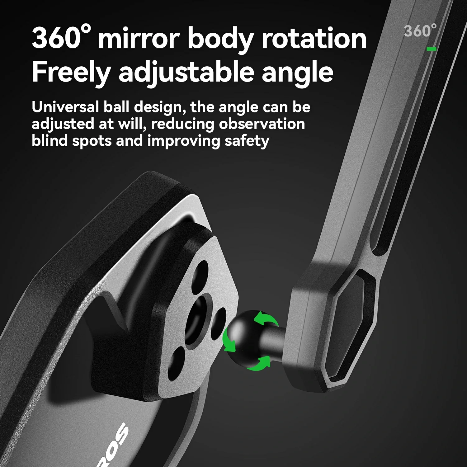 Adjustable Handlebar Bike Rearview Mirror Mirror with Anti-Glare Glass - Image 4