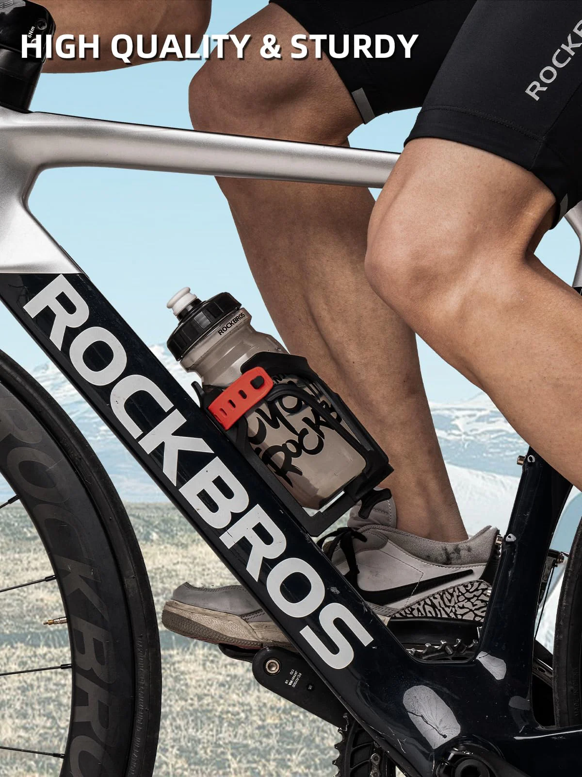 ROCKBROS Adjustable Water Bottle Holder for 2.3-3" Bottles, Bike & Motorcycle Mount - Image 27