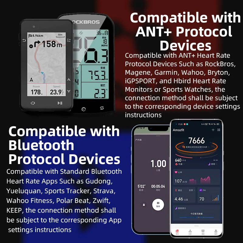 ROCKBROS ANT+ Dual-Mode Heart Rate Monitor Real-Time Tracking Waterproof Design - Image 6