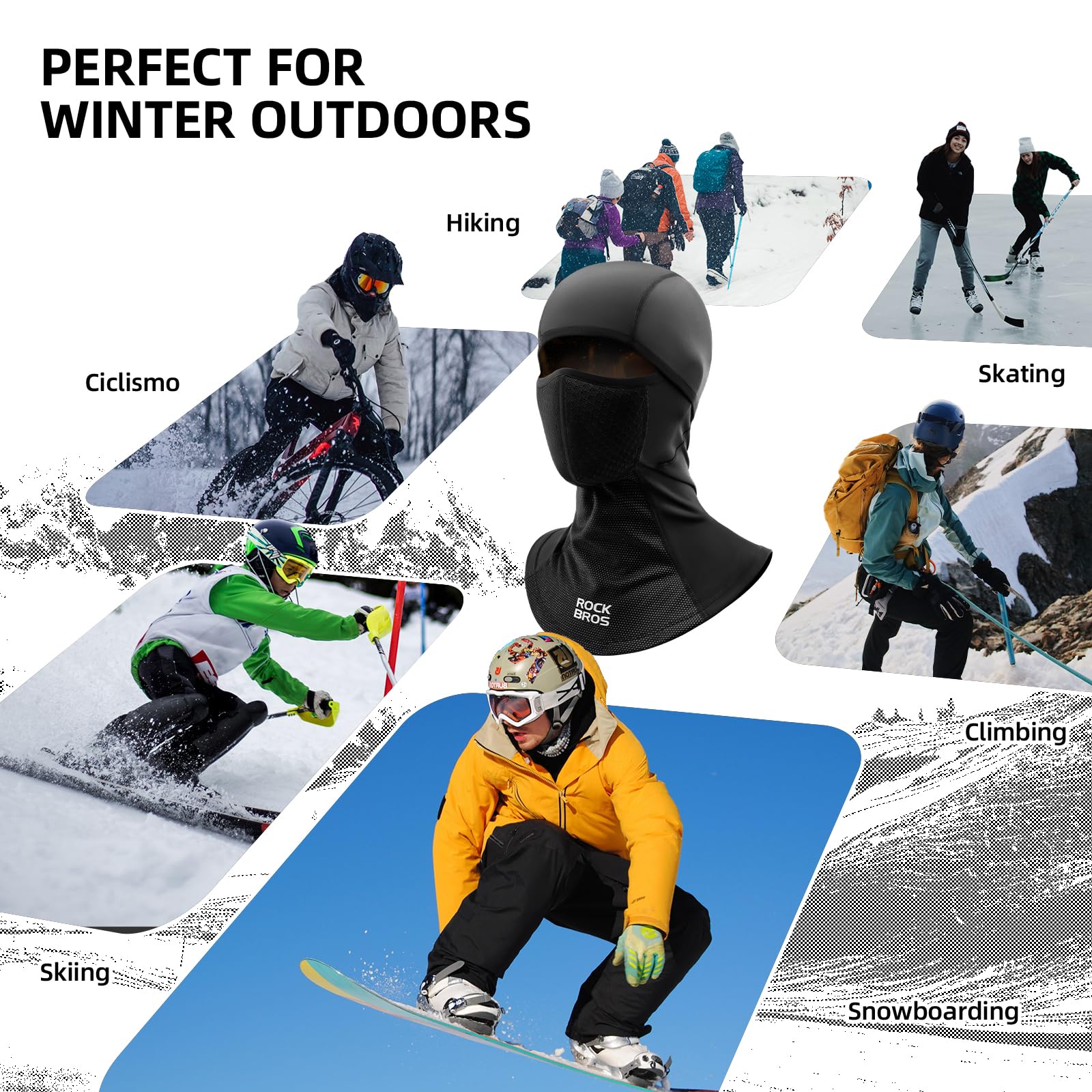 ROCKBROS Balaclava Windproof Thermal Scarf Ski Mask for Men Winter Neck Warmer - Image 7