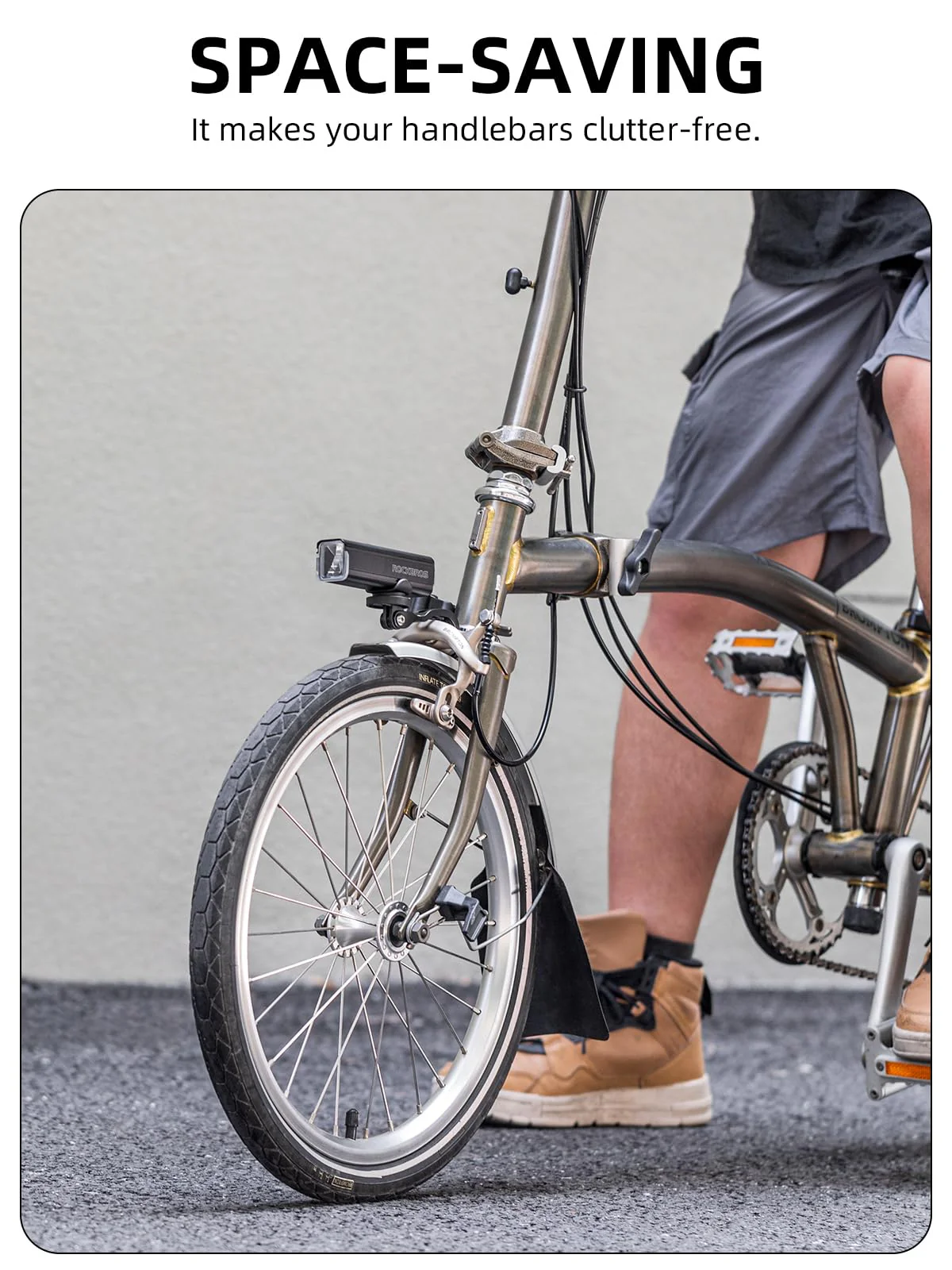Front Headlight Extender Bracket for Folding Bicycles - Image 3