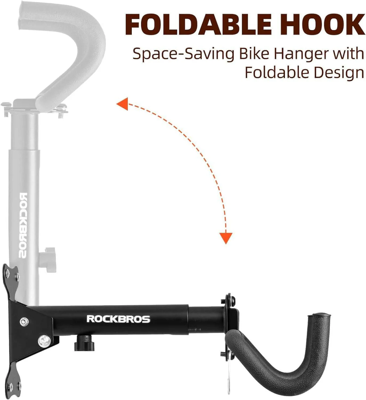 ROCKBROS Wall-Mounted Bike Holder 33 lb Capacity - Image 7