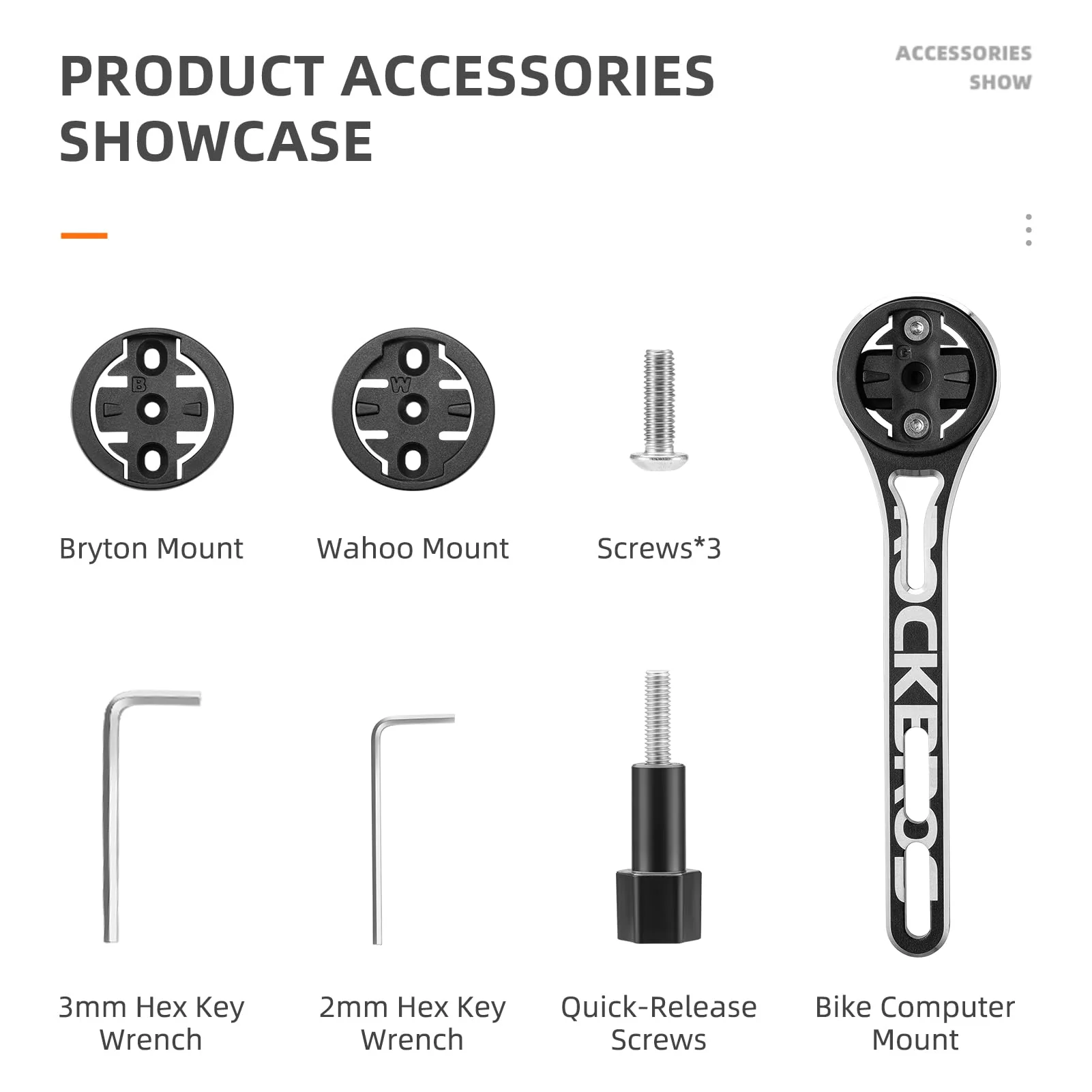 ROCKBROS Bike Aluminum Computer Mount  compatible with Garmin, Wahoo, Bryton, and GoPro - Image 12