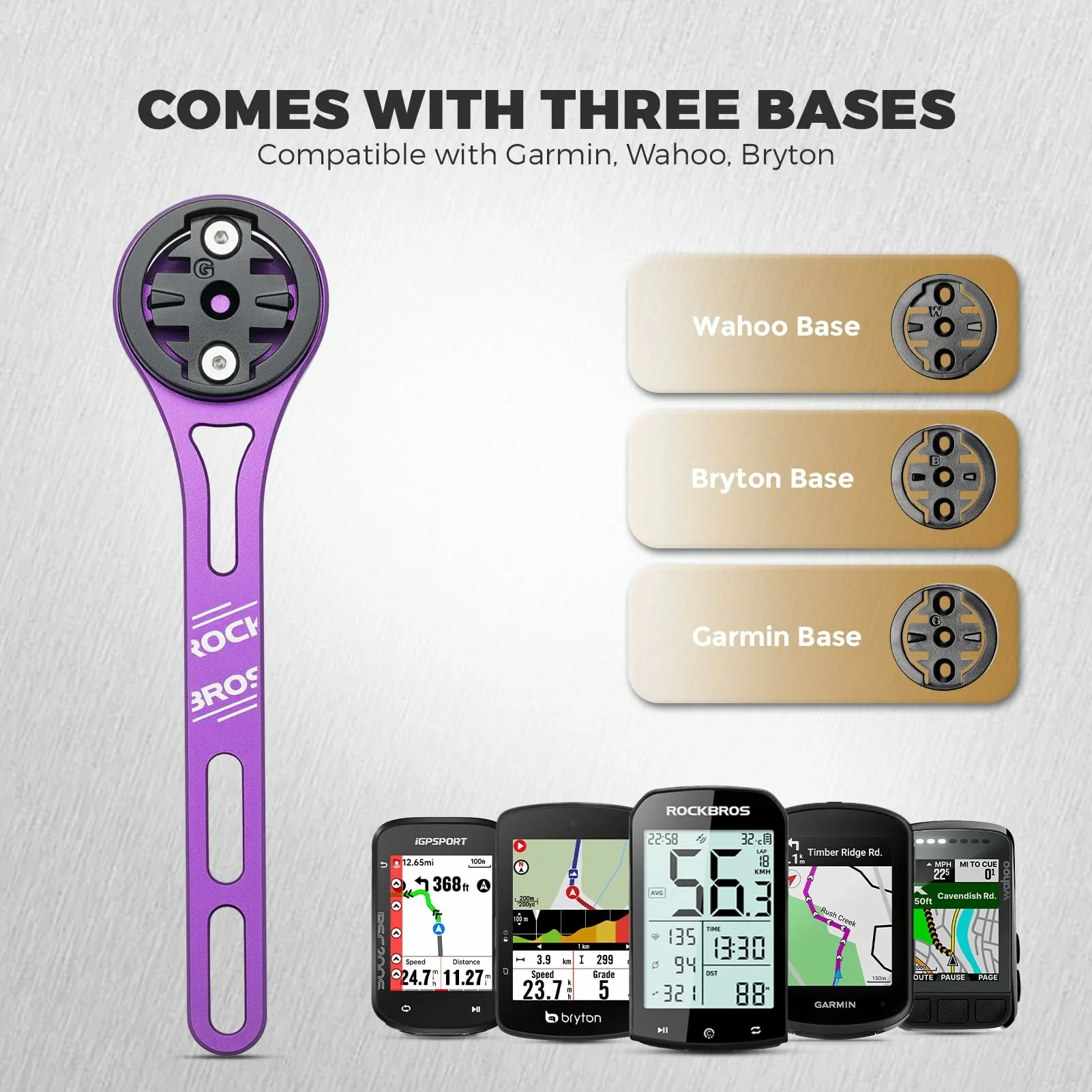 ROCKBROS Bike Aluminum Computer Mount  compatible with Garmin, Wahoo, Bryton, and GoPro - Image 23