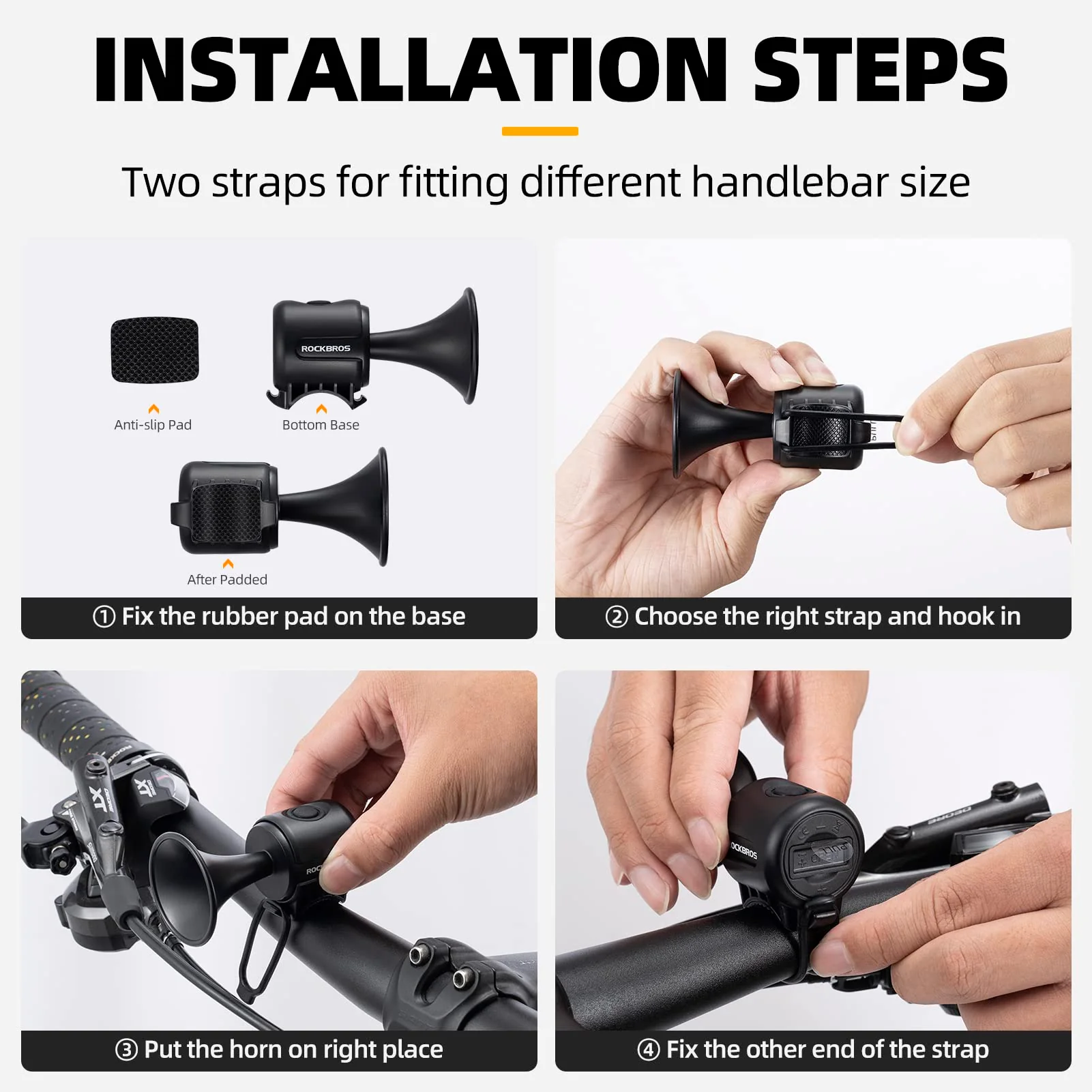 ROCKBROS Bike Bell Electric Bike Horn Waterproof 120dB - Image 21