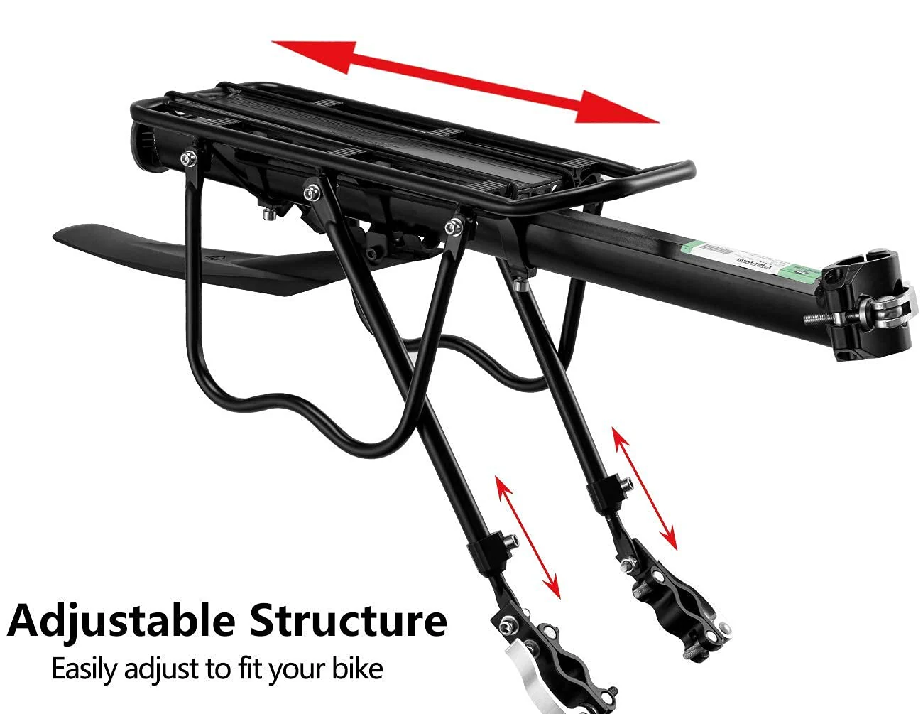 ROCKBROS Bike Cargo Rack Quick Release 110-165 lbs Capacity Universal Fit - Image 5