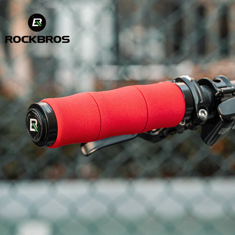 ROCKBROS Bike Grips Shock Absorption Foam Bike Handle Grips Soft Comfortable Non-Slip Double Locked on - Image 10