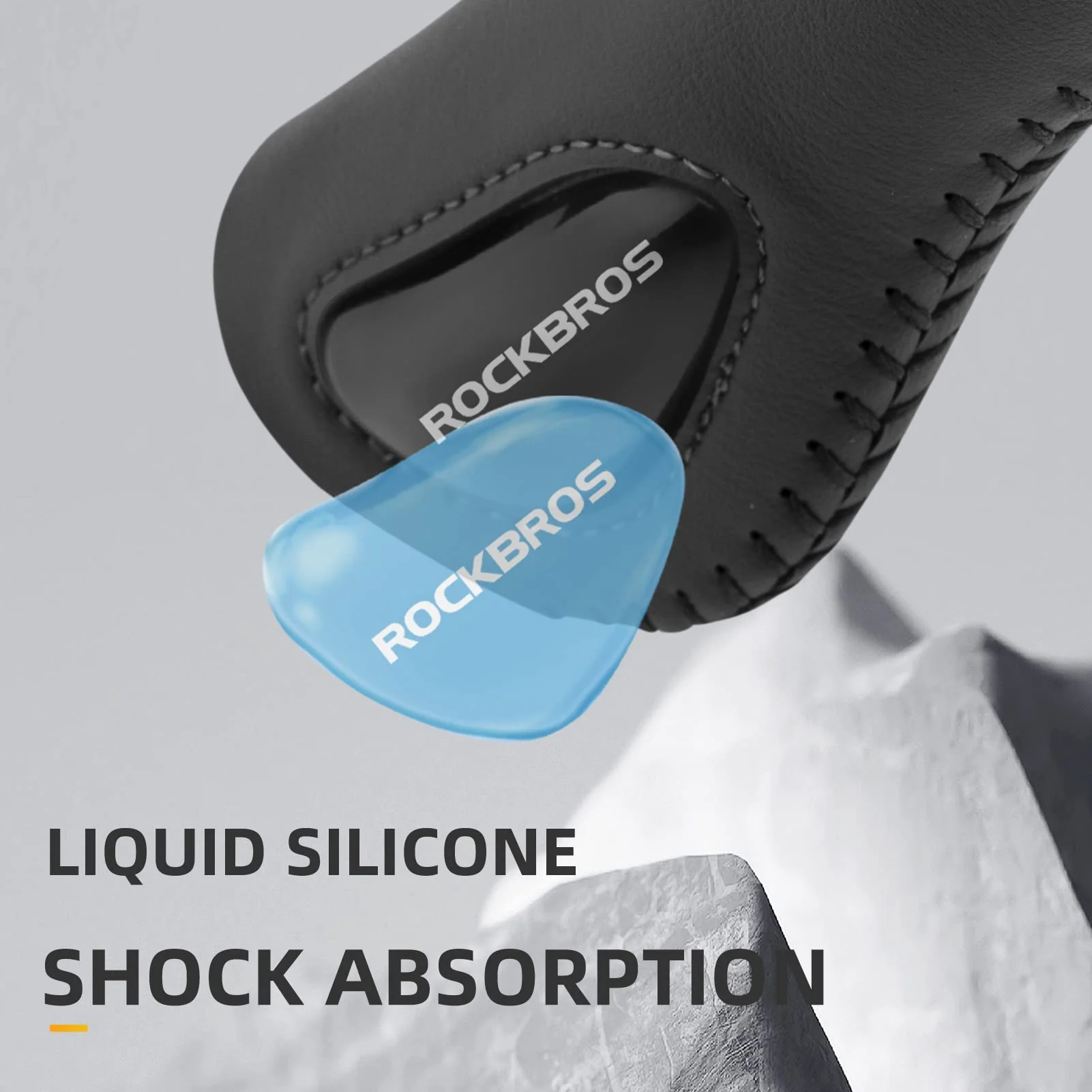 ROCKBROS Bike Handle Grips Ergonomics Design Soft Gel Dual Lock - Image 10