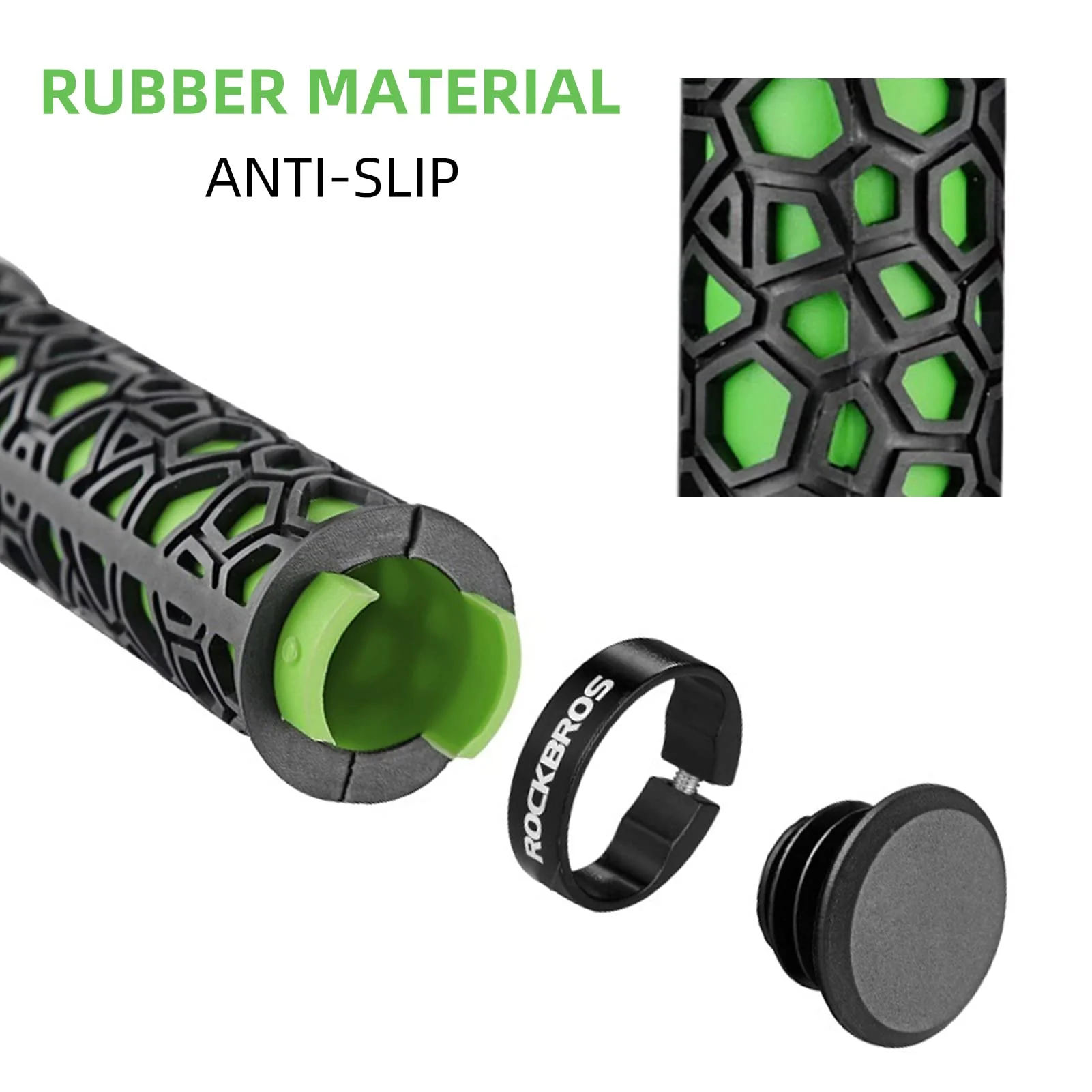 ROCKBROS Bike Handlebar Grips Double Lock-on Non-Slip Grips for MTB, BMX 22.2mm - Image 20