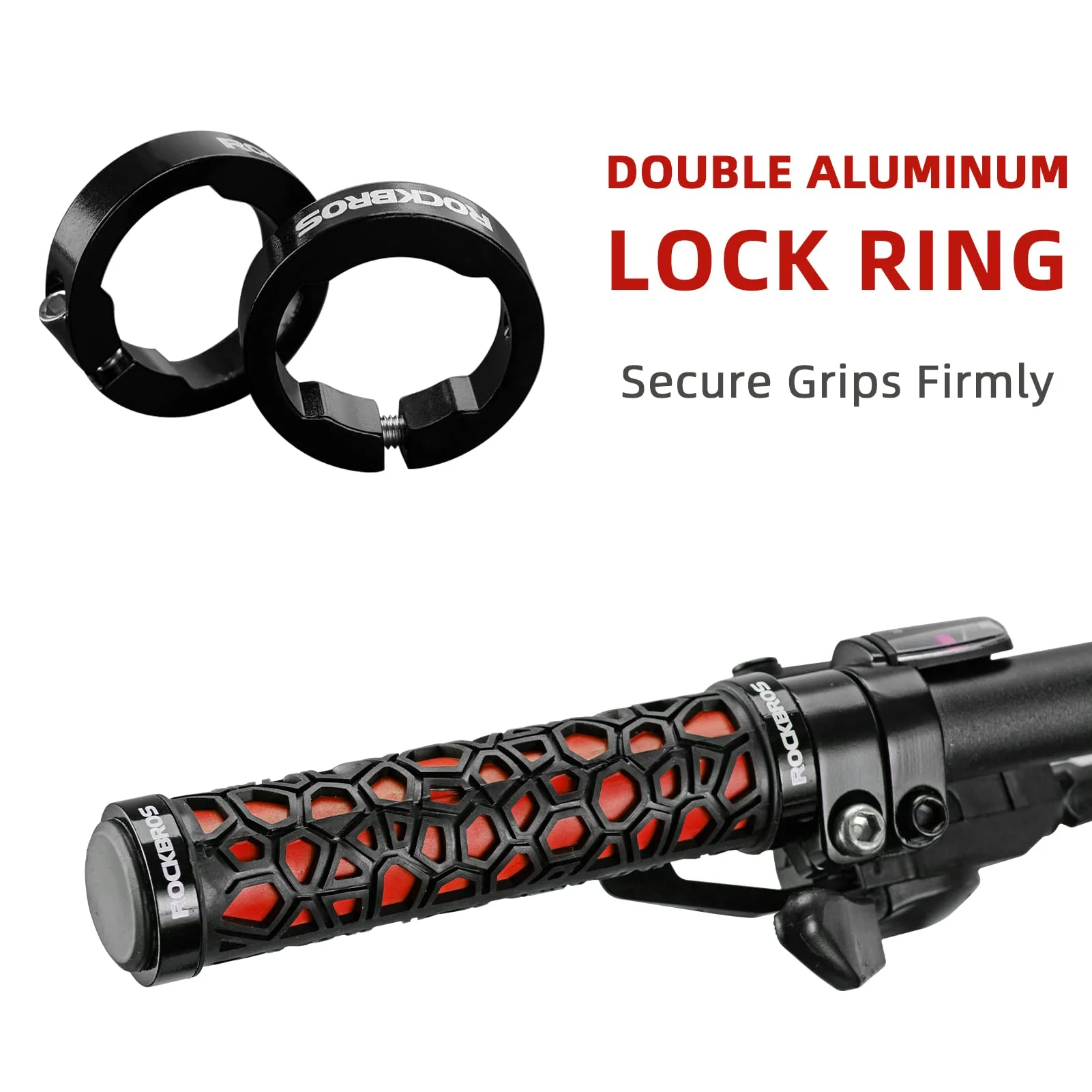 ROCKBROS Bike Handlebar Grips Double Lock-on Non-Slip Grips for MTB, BMX 22.2mm - Image 25