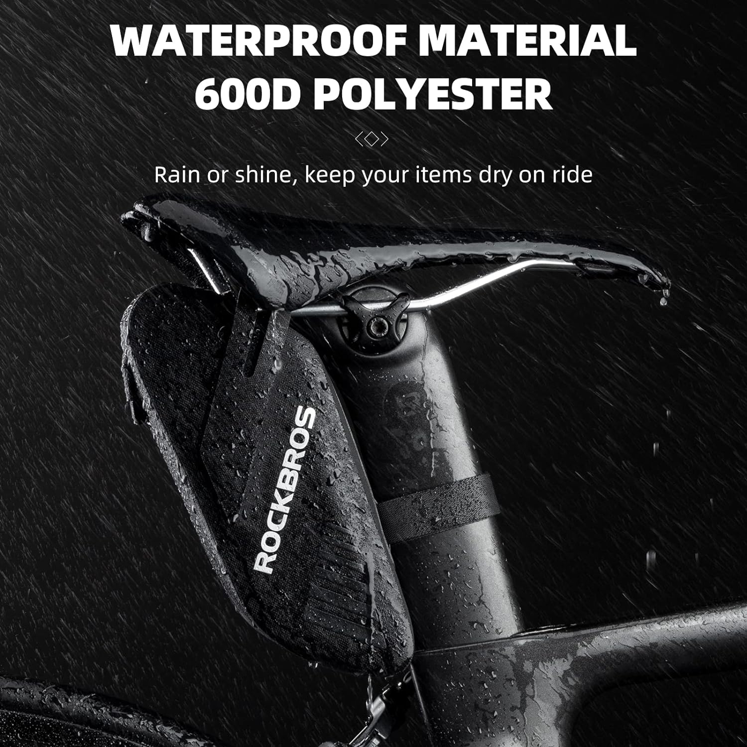 ROCKBROS Bike Saddle Bag Waterproof 0.6L Mini - Image 3