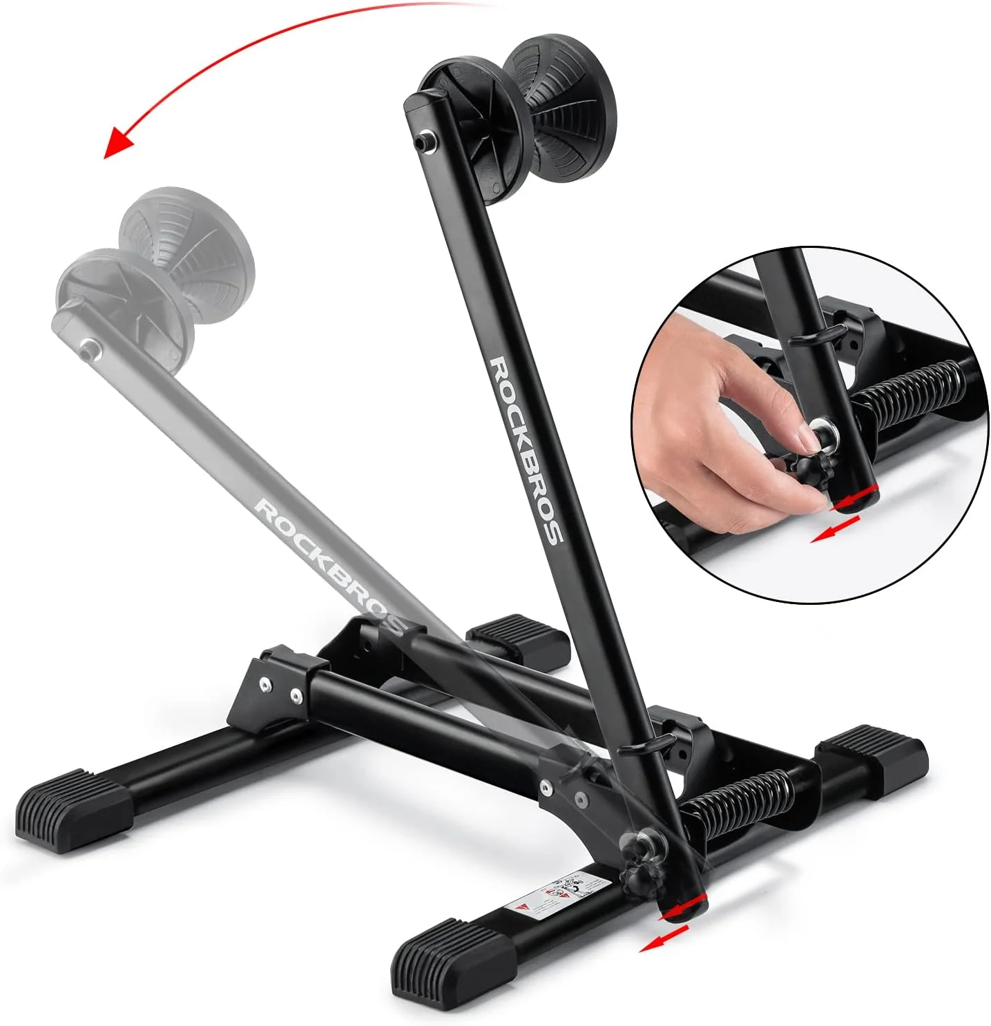 Foldable Carbon Steel Floor Bike Stand for 20"-29" Wheels - Image 6