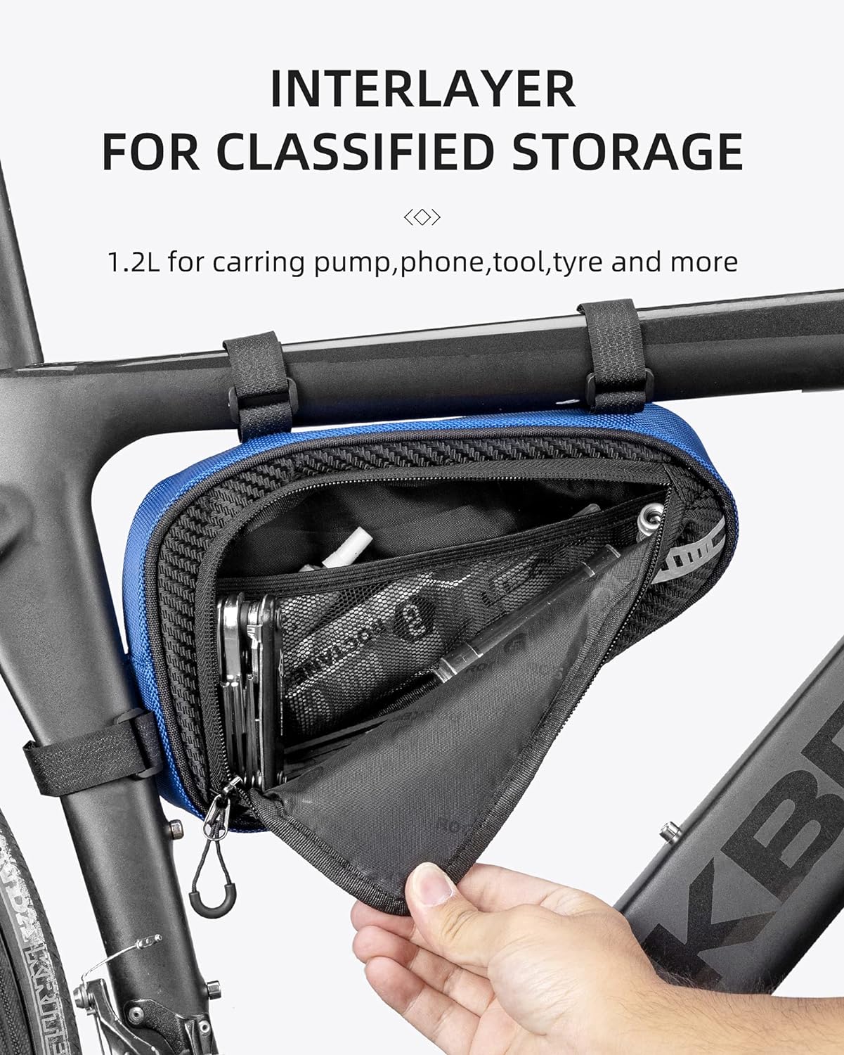 ROCKBROS Bike Triangle Bag Storage Bag Bicycle Frame Pouch Bag - Image 10