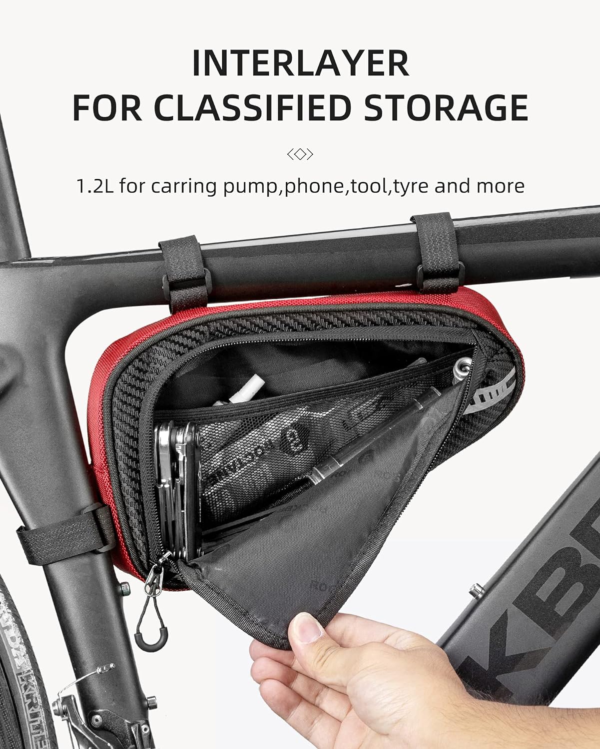 ROCKBROS Bike Triangle Bag Storage Bag Bicycle Frame Pouch Bag - Image 16