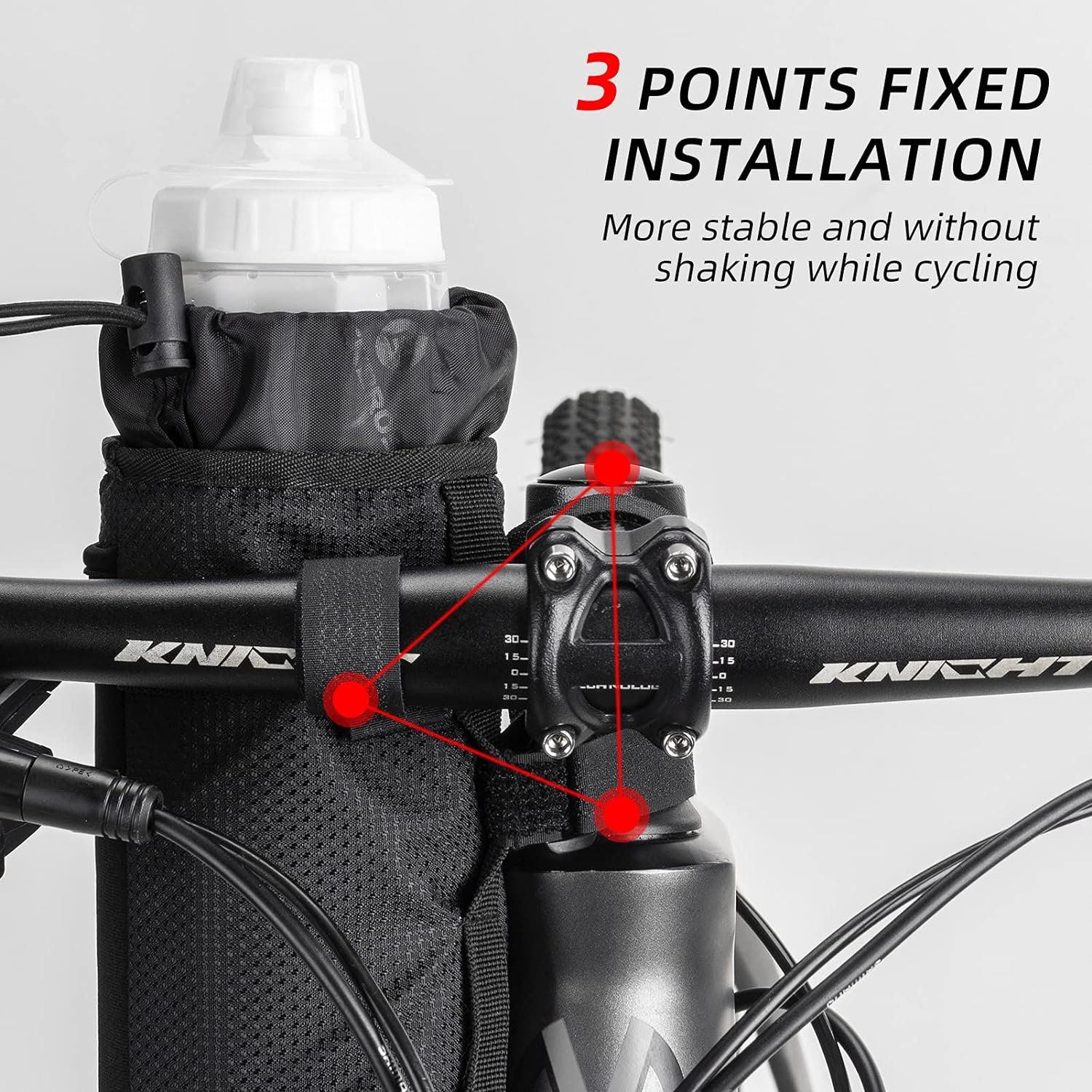 ROCKBROS Bike Water Bottle Holder Bag Handlebar Stem Bag - Image 3