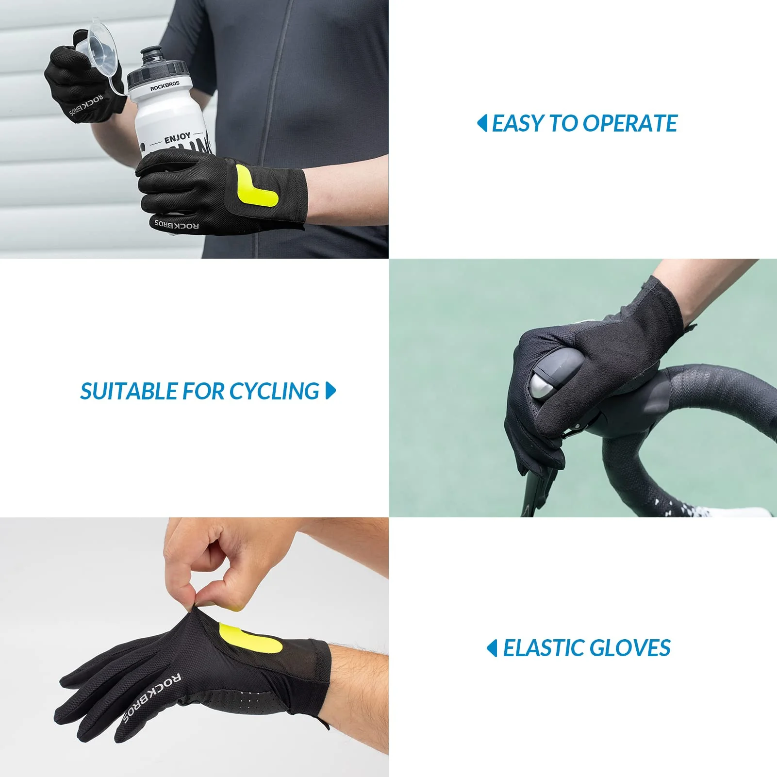 ROCKBROS Breathable Touchscreen Non-Slip Lightweight Cycling Gloves for MTB - Image 5