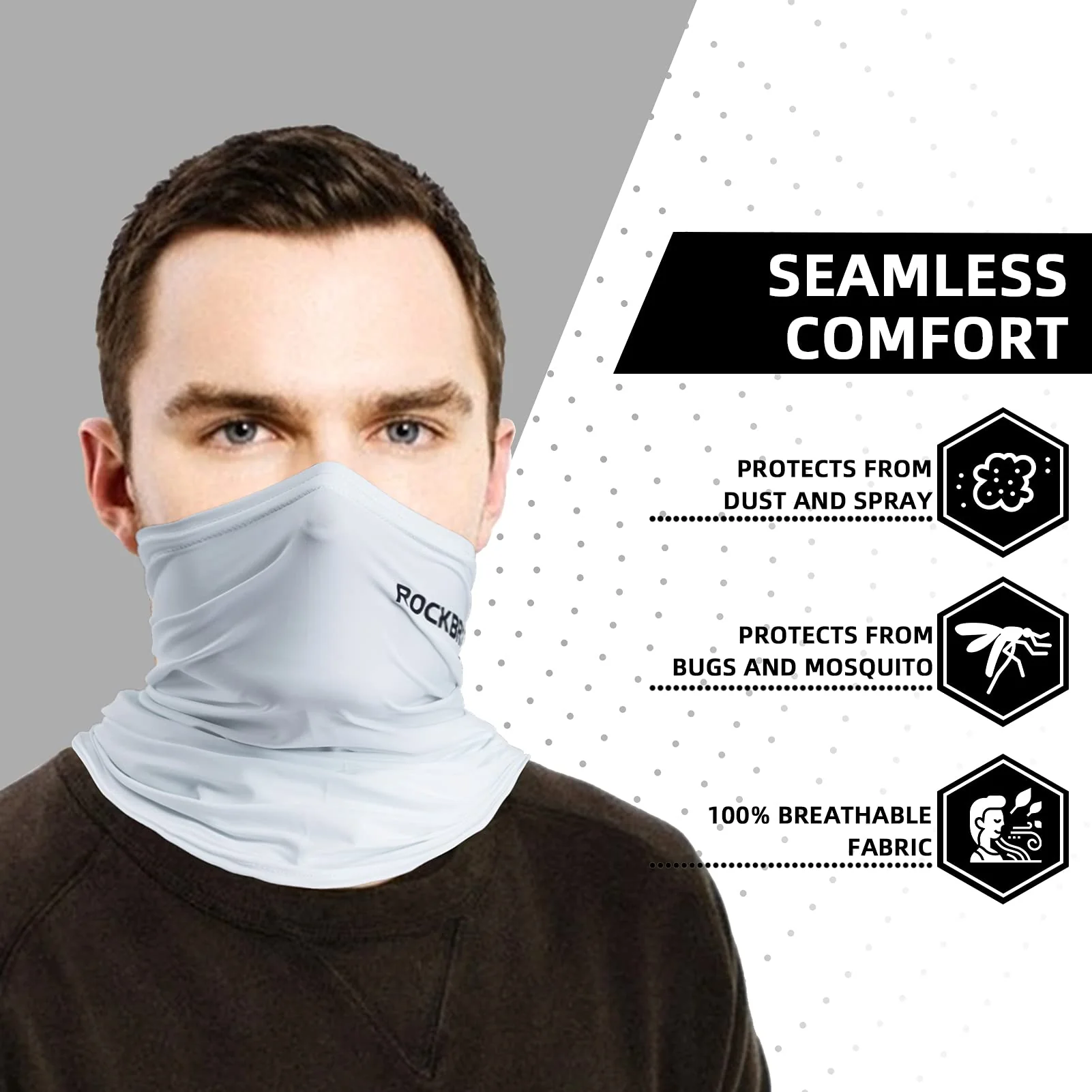ROCKBROS Cooling Neck Gaiter Bandana Face Mask  Summer Half Face Scarf  for Cycling Fishing - Image 25